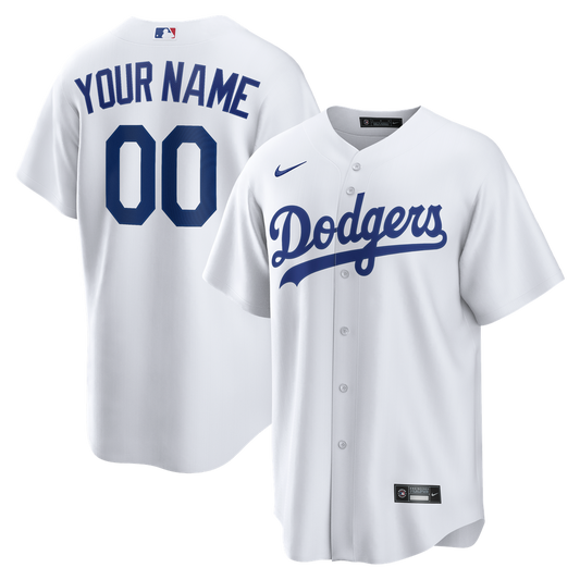 Los Angeles Dodgers Nike Home Replica Custom Jersey - White MLB Team Jersey Baseball Fan Apparel