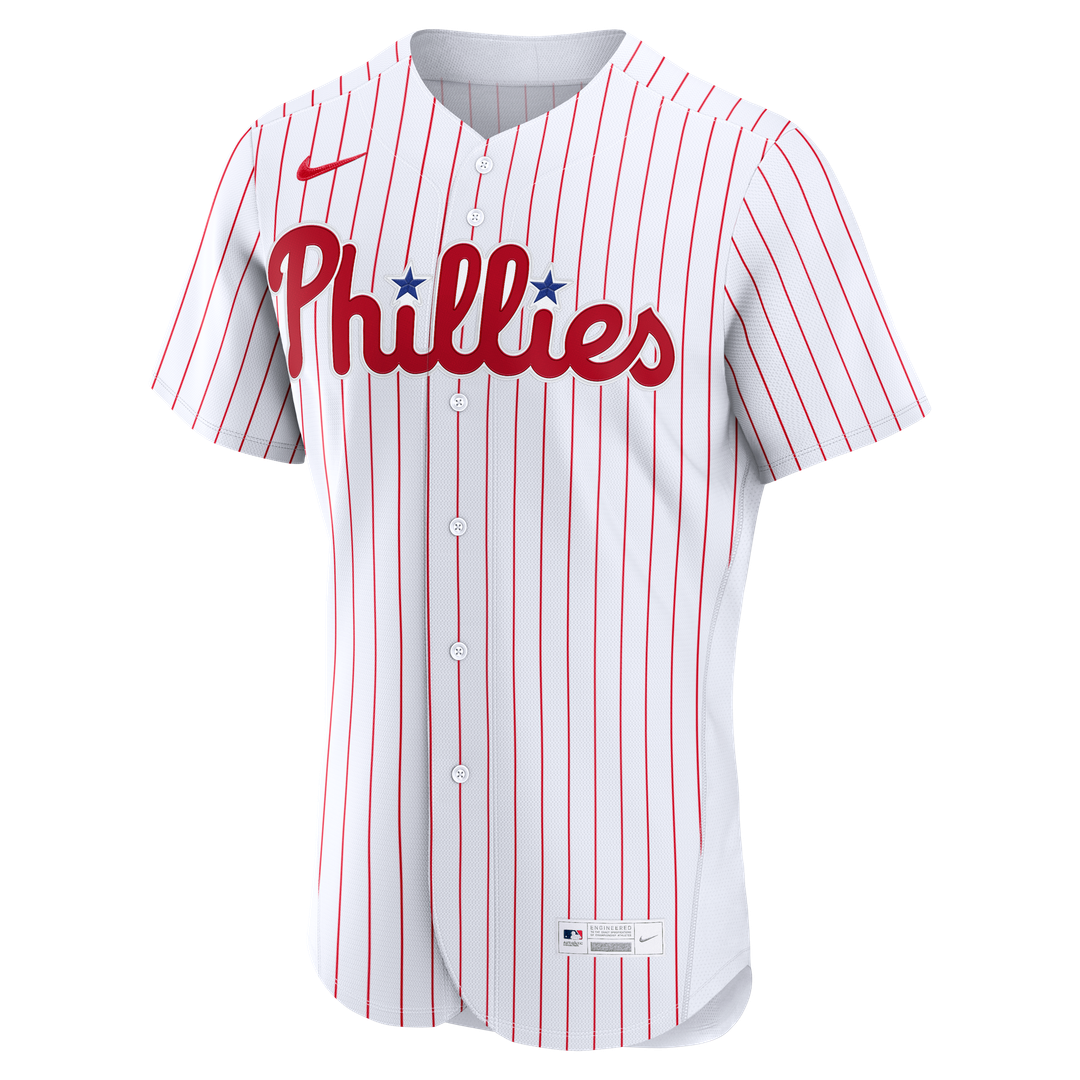 Philadelphia Phillies Nike Home Authentic Custom Jersey - White MLB Team Jersey Baseball Fan Apparel