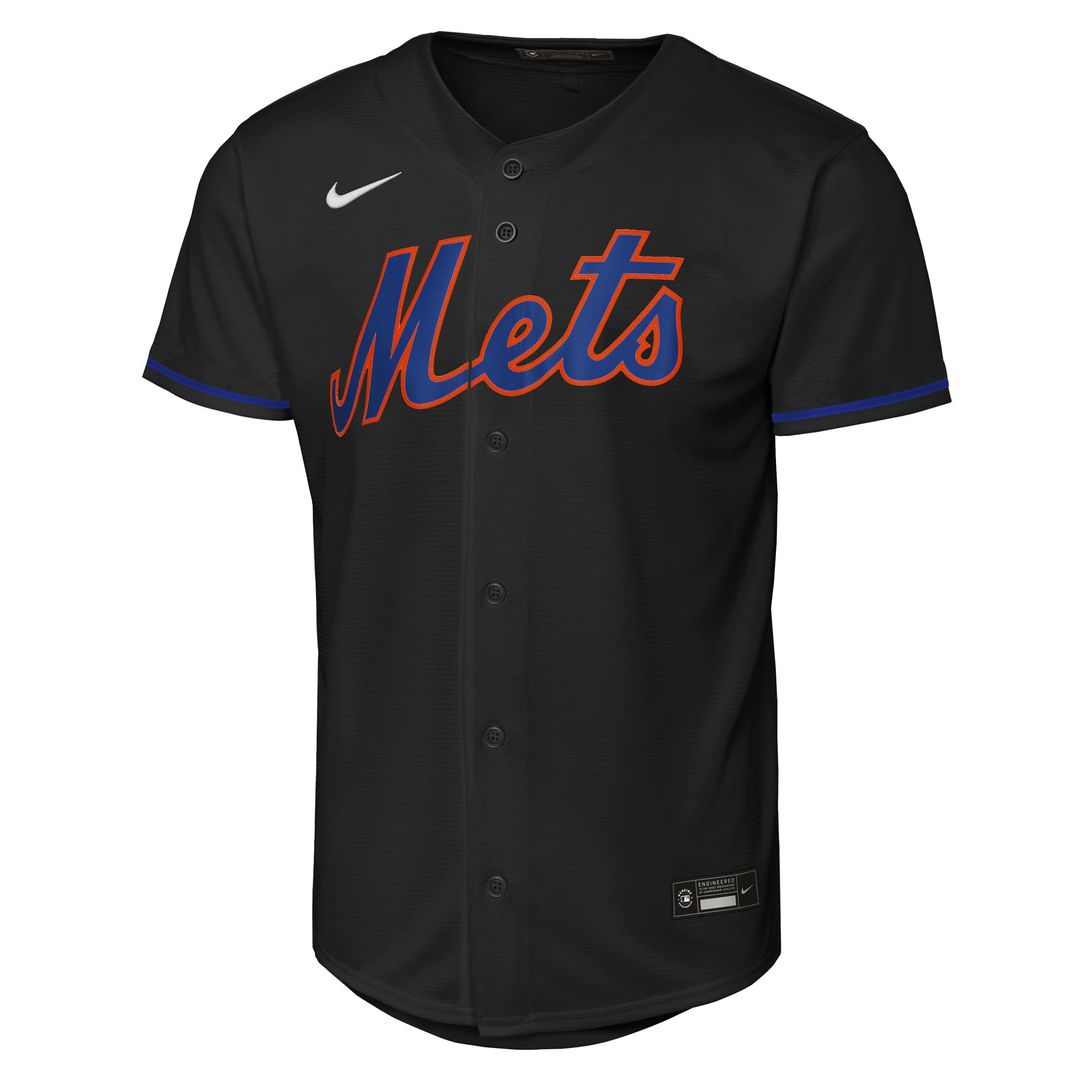 New York Mets Juan Soto Nike Youth Alternate Replica Jersey - Black MLB Team Jersey Baseball Fan Apparel