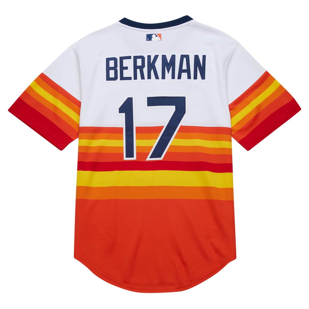 Houston Astros Lance Berkman Mitchell & Ness 2004 Cooperstown Authentic Throwback Jersey - White MLB Team Jersey Baseball Fan Apparel