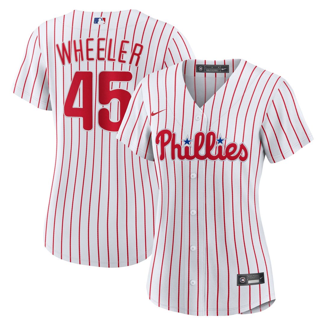 Philadelphia Phillies Zack Wheeler Nike Women's Home Replica Jersey - White MLB Team Jersey Baseball Fan Apparel