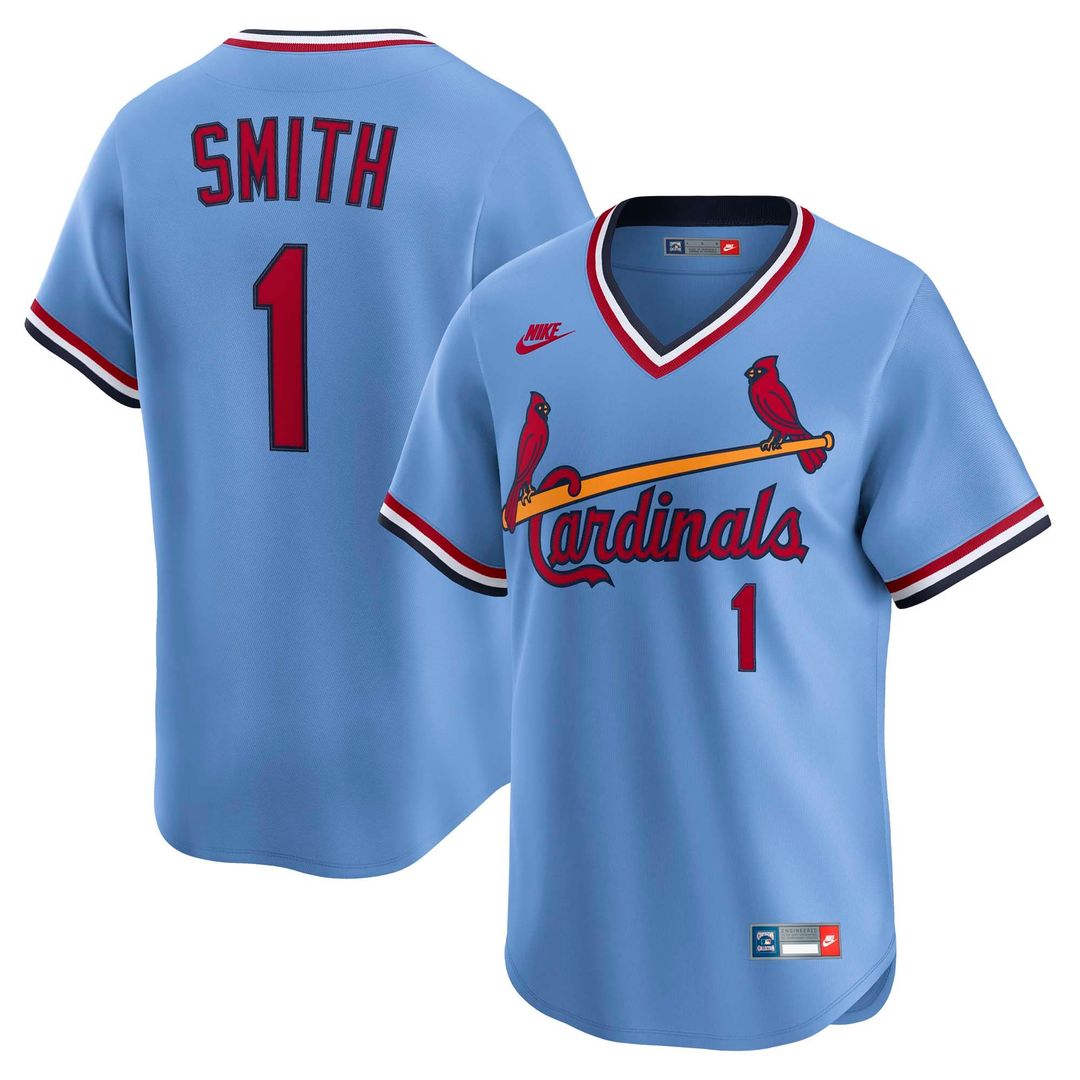 St. Louis Cardinals Ozzie Smith Nike Throwback Cooperstown Limited Jersey - Blue MLB Team Jersey Baseball Fan Apparel