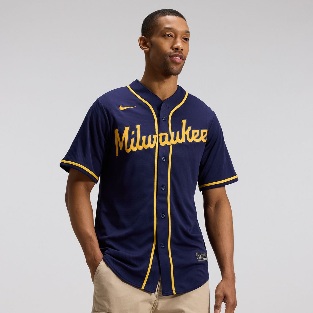 Milwaukee Brewers Nike Home Replica Team Jersey - Cream MLB Team Jersey Baseball Fan Apparel