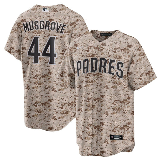 San Diego Padres Joe Musgrove Nike USMC Alternate Replica Player Jersey - Camo MLB Team Jersey Baseball Fan Apparel