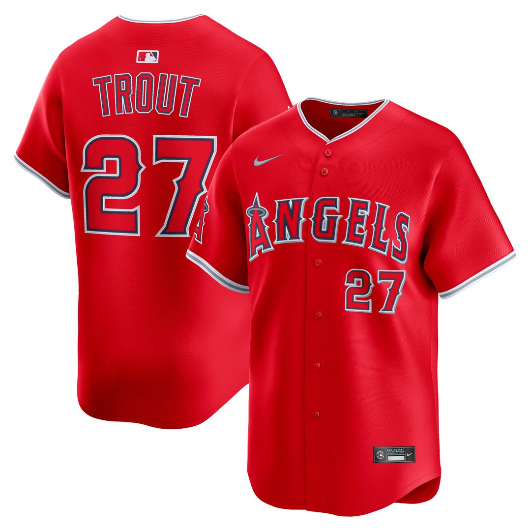 Los Angeles Angels Mike Trout Nike Home Limited Player Jersey - White MLB Team Jersey Baseball Fan Apparel