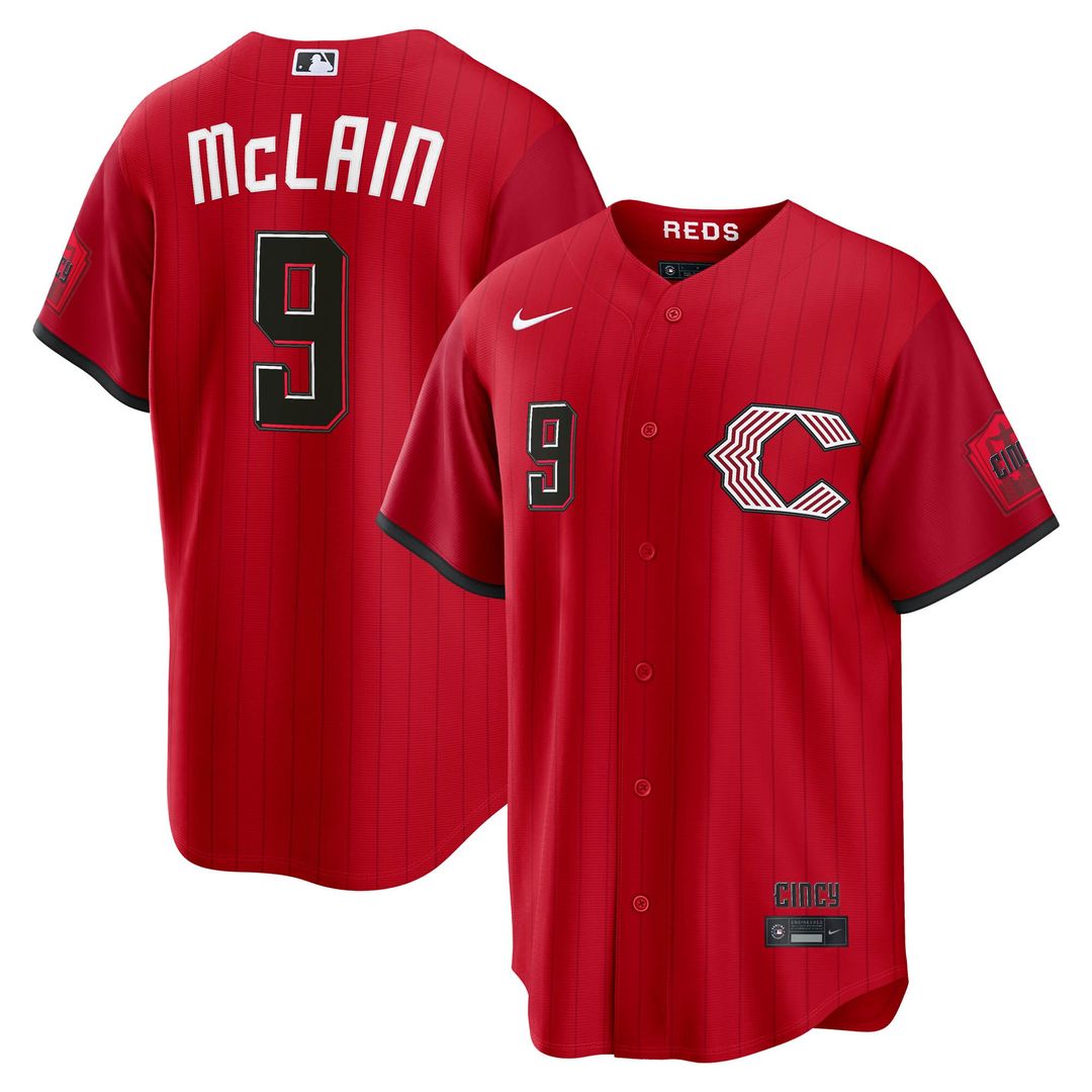 Cincinnati Reds Matt McLain Nike 2026 City Connect Stadium Jersey - Red MLB Team Jersey Baseball Fan Apparel