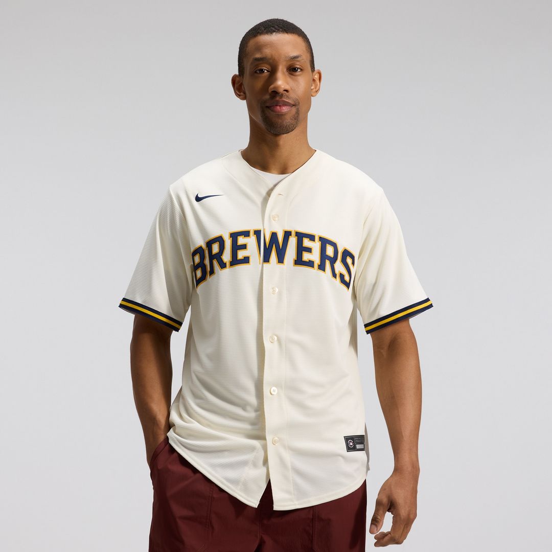 Milwaukee Brewers Nike Alternate Replica Team Jersey - Navy MLB Team Jersey Baseball Fan Apparel