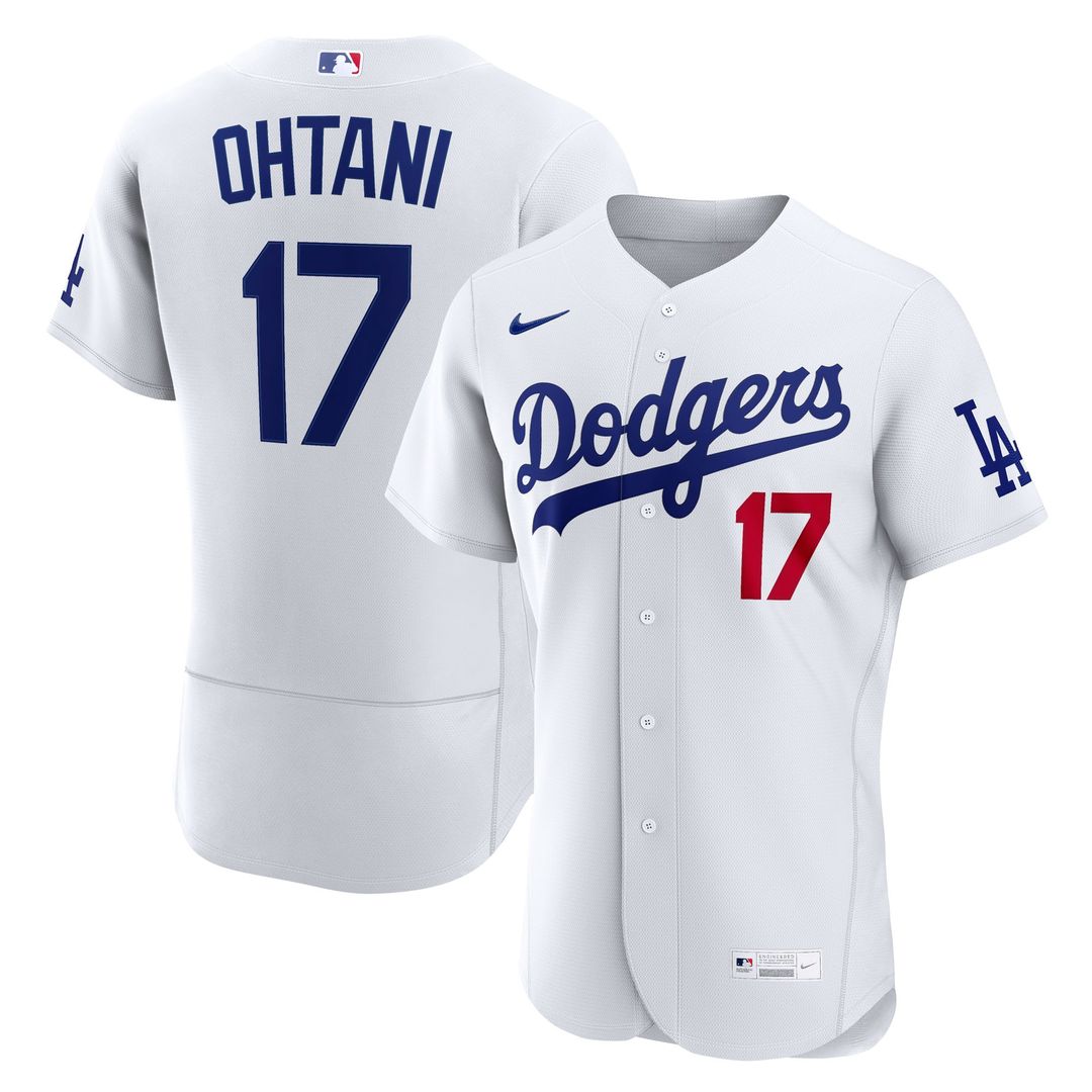 Los Angeles Dodgers Shohei Ohtani Nike Home Authentic Jersey - White MLB Team Jersey Baseball Fan Apparel