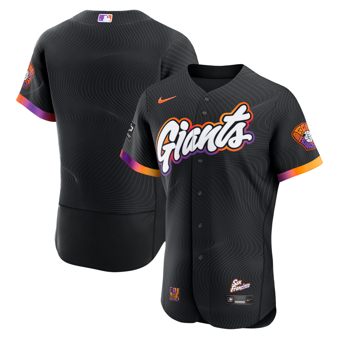 San Francisco Giants Nike City Connect Authentic Sponsor Patch Jersey - Anthracite MLB Team Jersey Baseball Fan Apparel