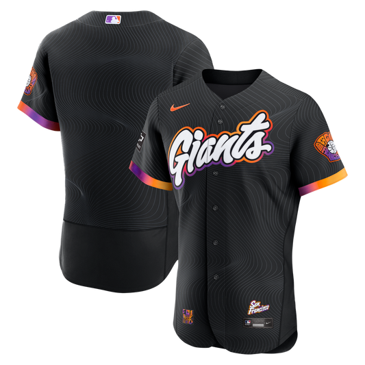 San Francisco Giants Nike City Connect Authentic Sponsor Patch Jersey - Anthracite MLB Team Jersey Baseball Fan Apparel
