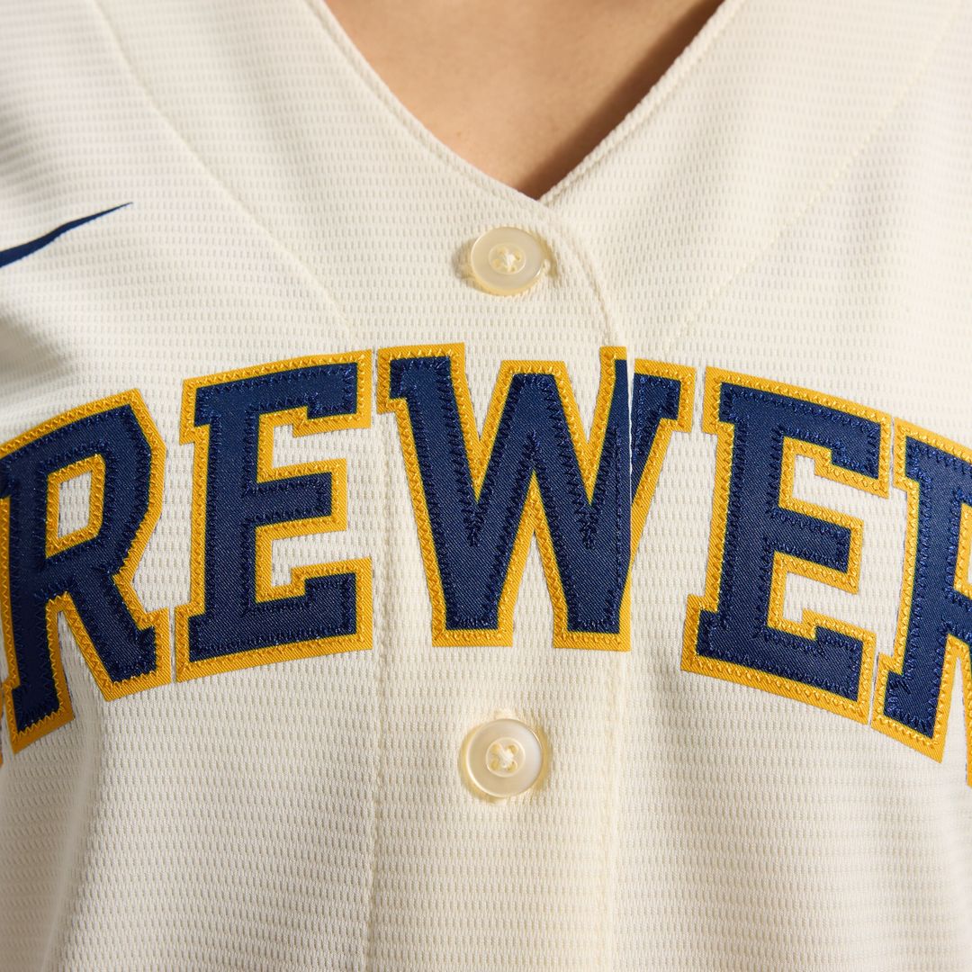 Milwaukee Brewers Sal Frelick Nike Women's Home Replica Jersey - Cream MLB Team Jersey Baseball Fan Apparel