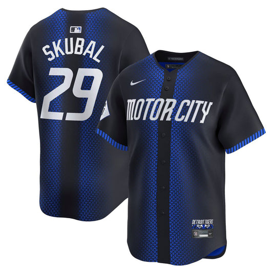 Detroit Tigers Tarik Skubal Nike City Connect Limited Jersey - Navy MLB Team Jersey Baseball Fan Apparel