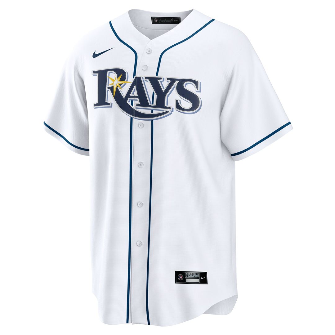 Tampa Bay Rays Nike Home Custom Replica Jersey - White MLB Team Jersey Baseball Fan Apparel