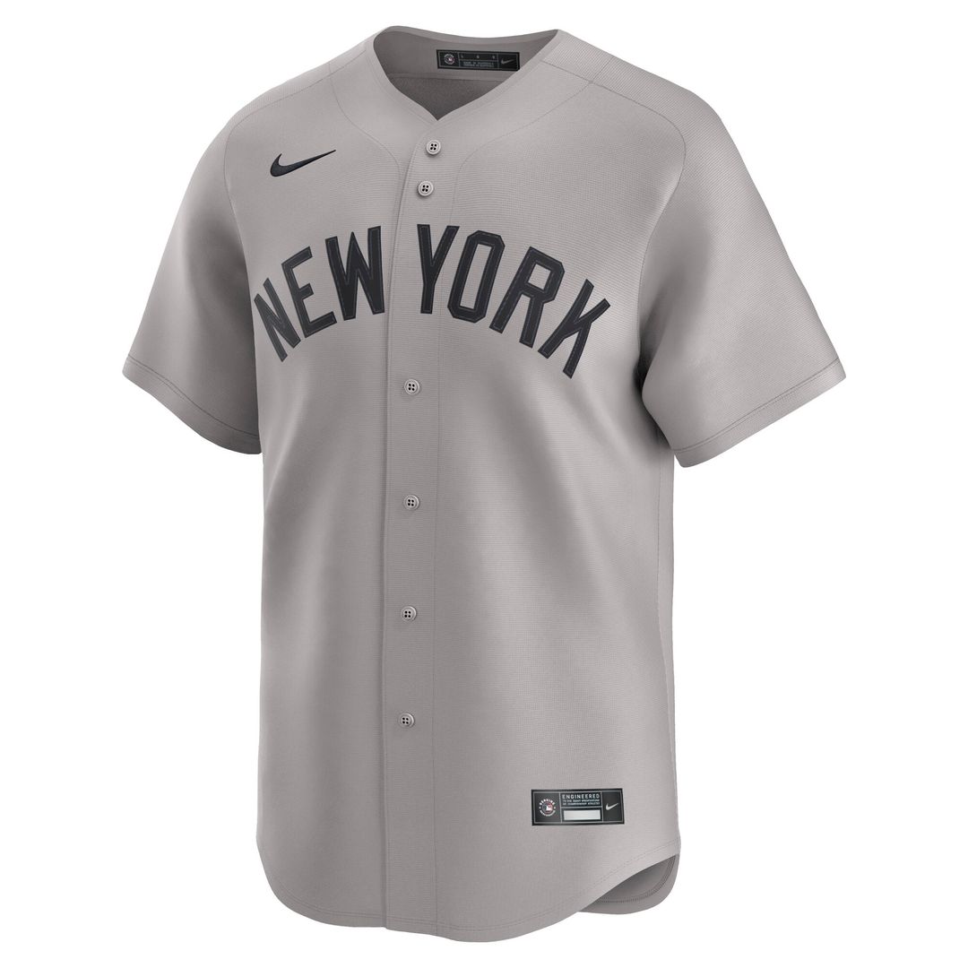 New York Yankees Nike Away Limited Jersey - Gray MLB Team Jersey Baseball Fan Apparel