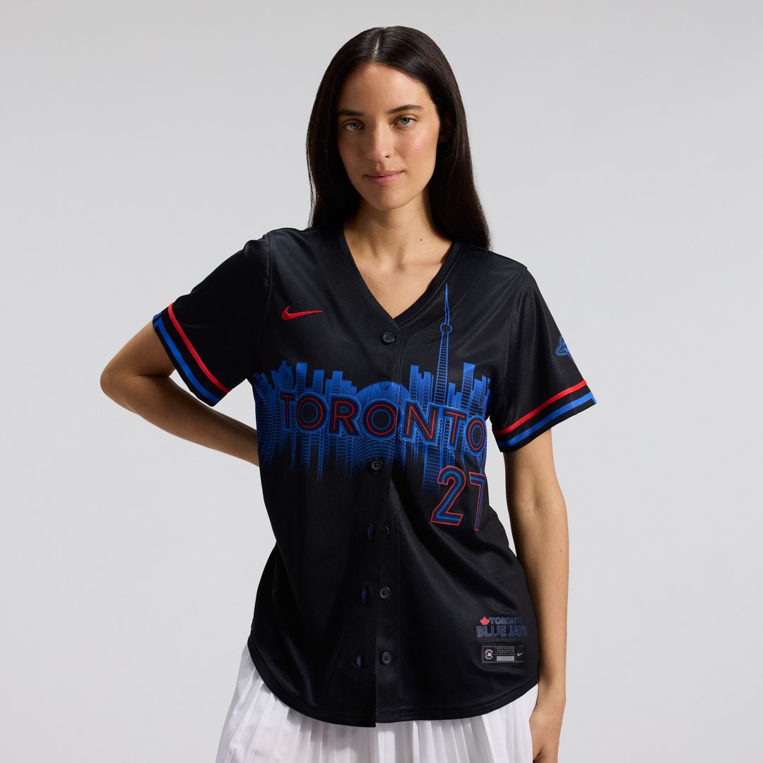 Toronto Blue Jays Vladimir Guerrero Jr. Nike Women's 2024 City Connect Limited Player Jersey - Navy MLB Team Jersey Baseball Fan Apparel