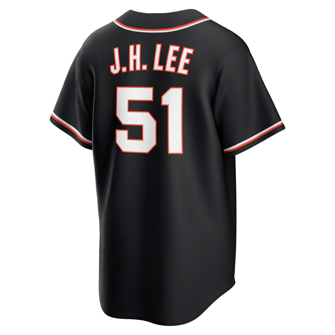 San Francisco Giants Jung Hoo Lee Nike Fashion Replica Black Out Jersey MLB Team Jersey Baseball Fan Apparel