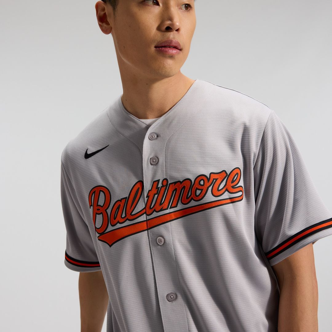 Baltimore Orioles Nike Road Replica Team Jersey - Gray MLB Team Jersey Baseball Fan Apparel