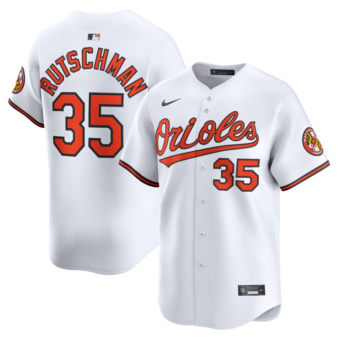 Baltimore Orioles Adley Rutschman Nike Home Limited Player Jersey - White MLB Team Jersey Baseball Fan Apparel