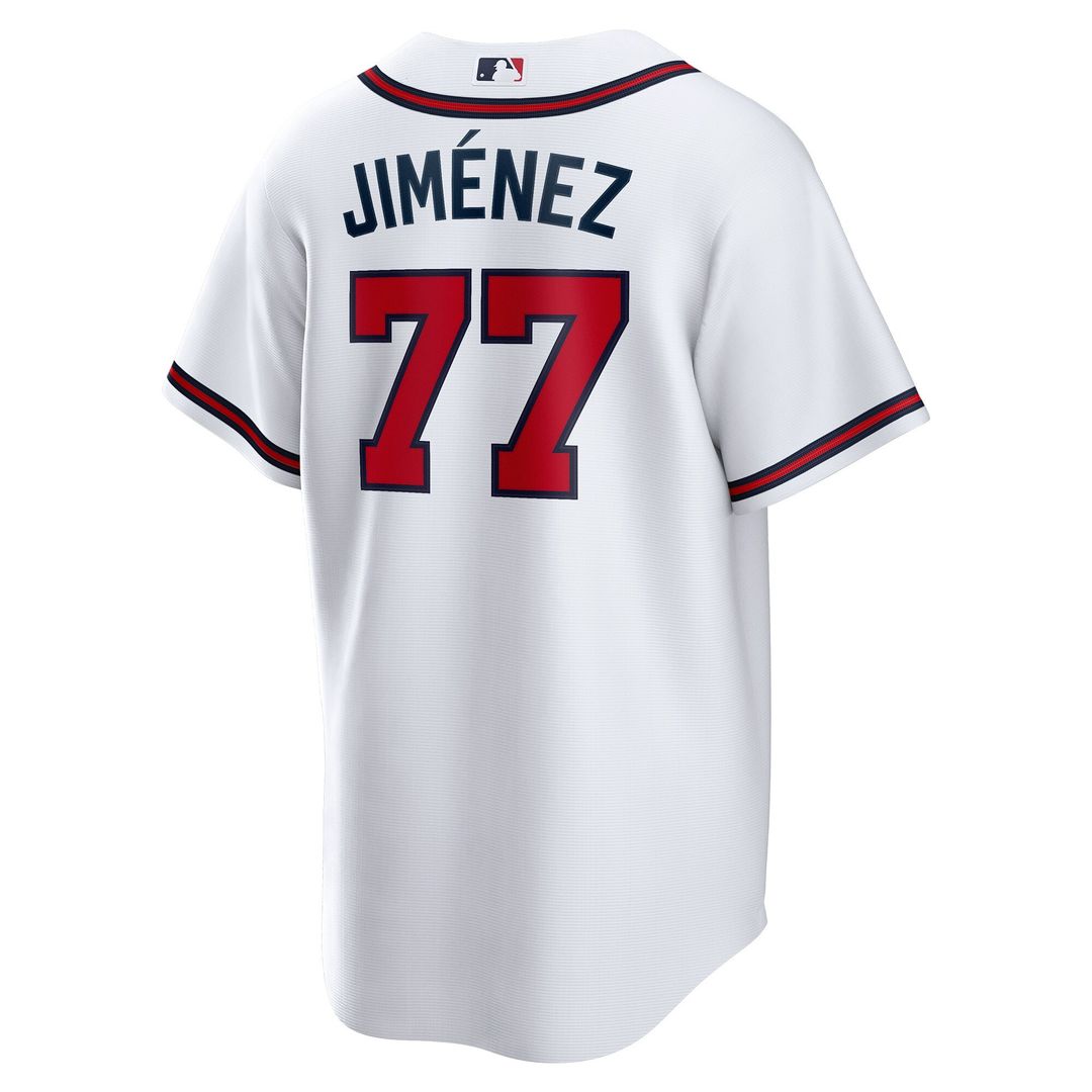 Atlanta Braves Joe Jiménez Nike Home Replica Player Jersey - White MLB Team Jersey Baseball Fan Apparel