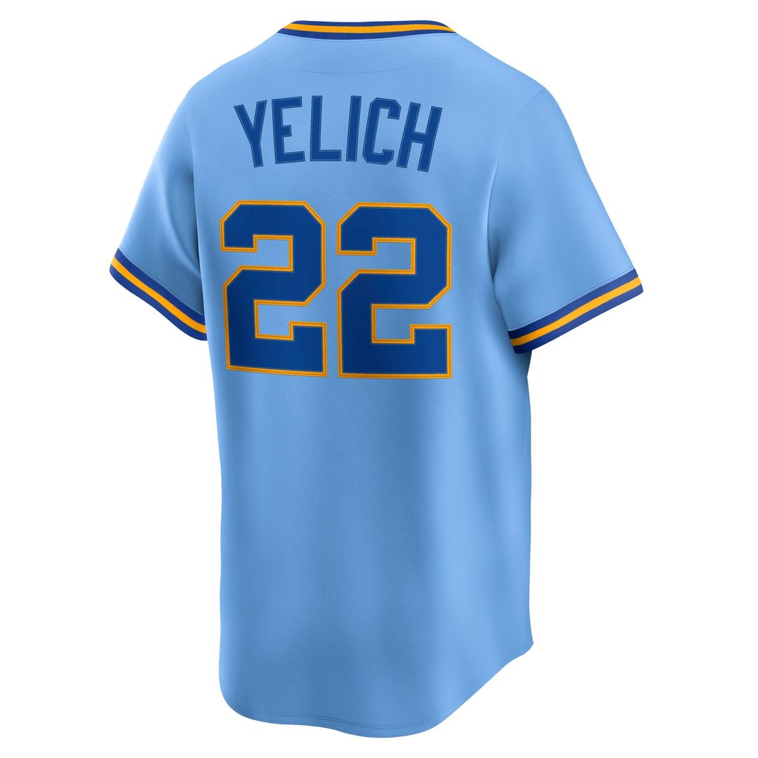 Milwaukee Brewers Christian Yelich Nike Cooperstown Limited Jersey - Powder Blue MLB Team Jersey Baseball Fan Apparel