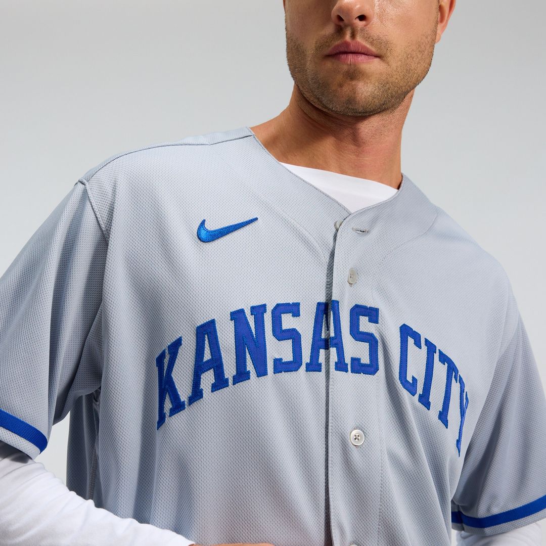 Kansas City Royals Nike 2022 Road Authentic Jersey - Gray MLB Team Jersey Baseball Fan Apparel