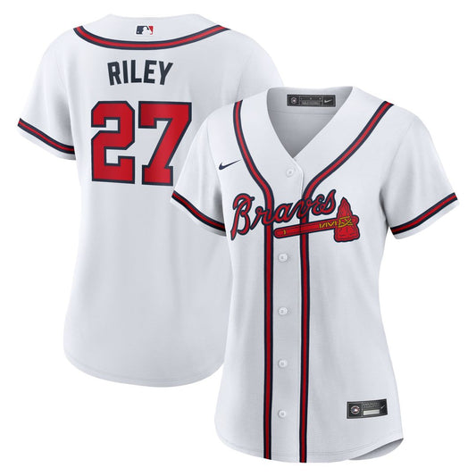 Atlanta Braves Austin Riley Nike Women's Home Replica Jersey - White MLB Team Jersey Baseball Fan Apparel