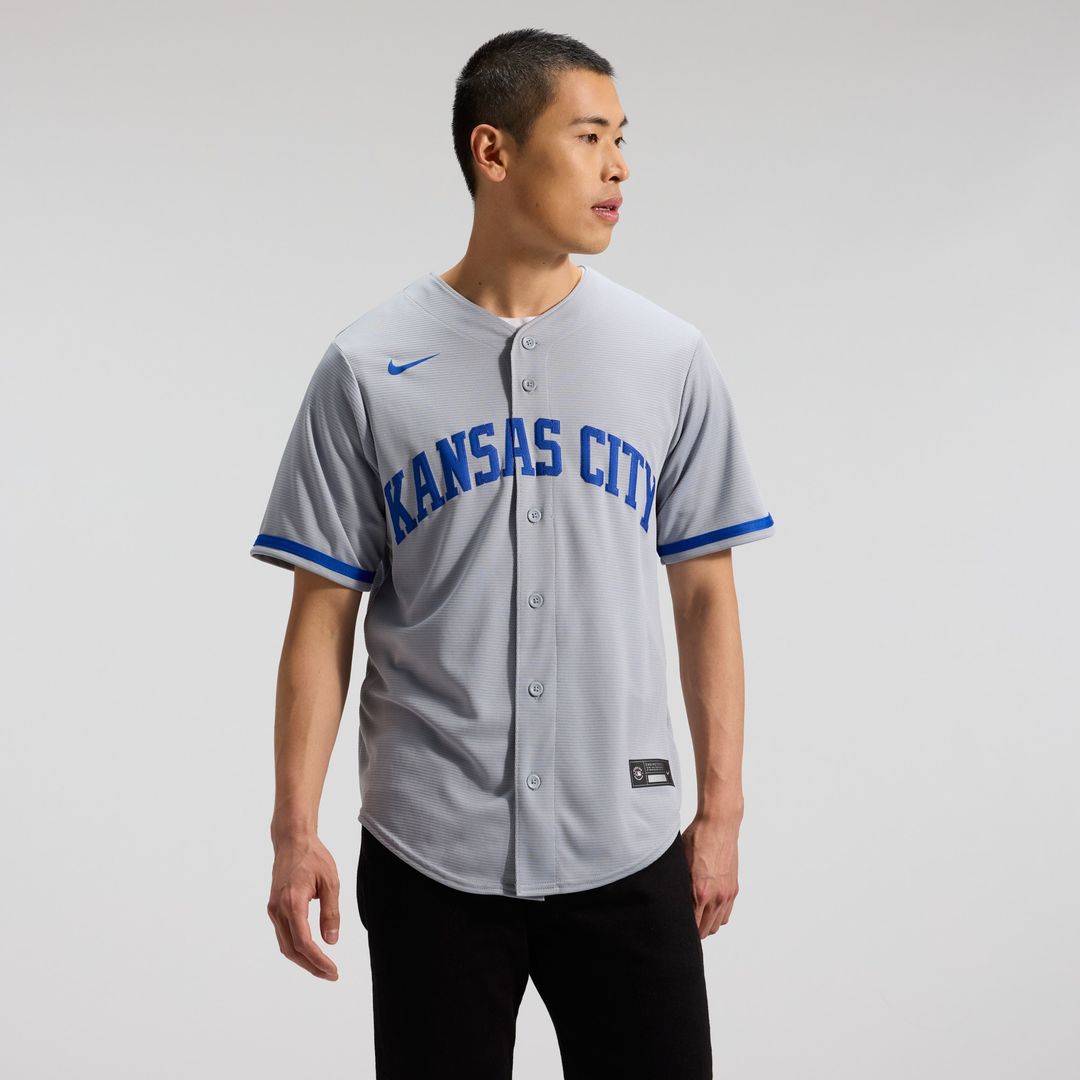 Kansas City Royals Bobby Witt Jr. Nike Road Replica Jersey - Gray MLB Team Jersey Baseball Fan Apparel