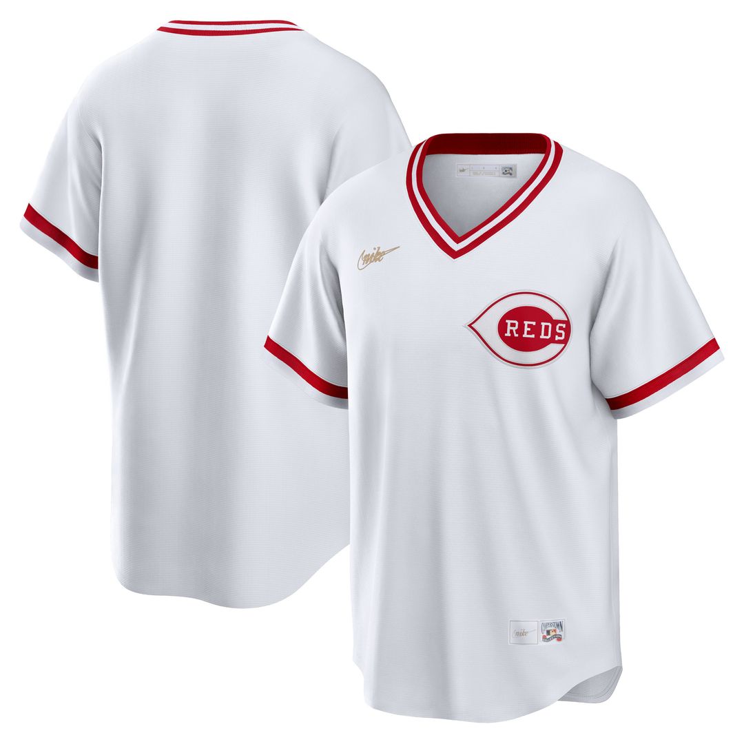 Cincinnati Reds Nike Home Cooperstown Team Jersey - White MLB Team Jersey Baseball Fan Apparel