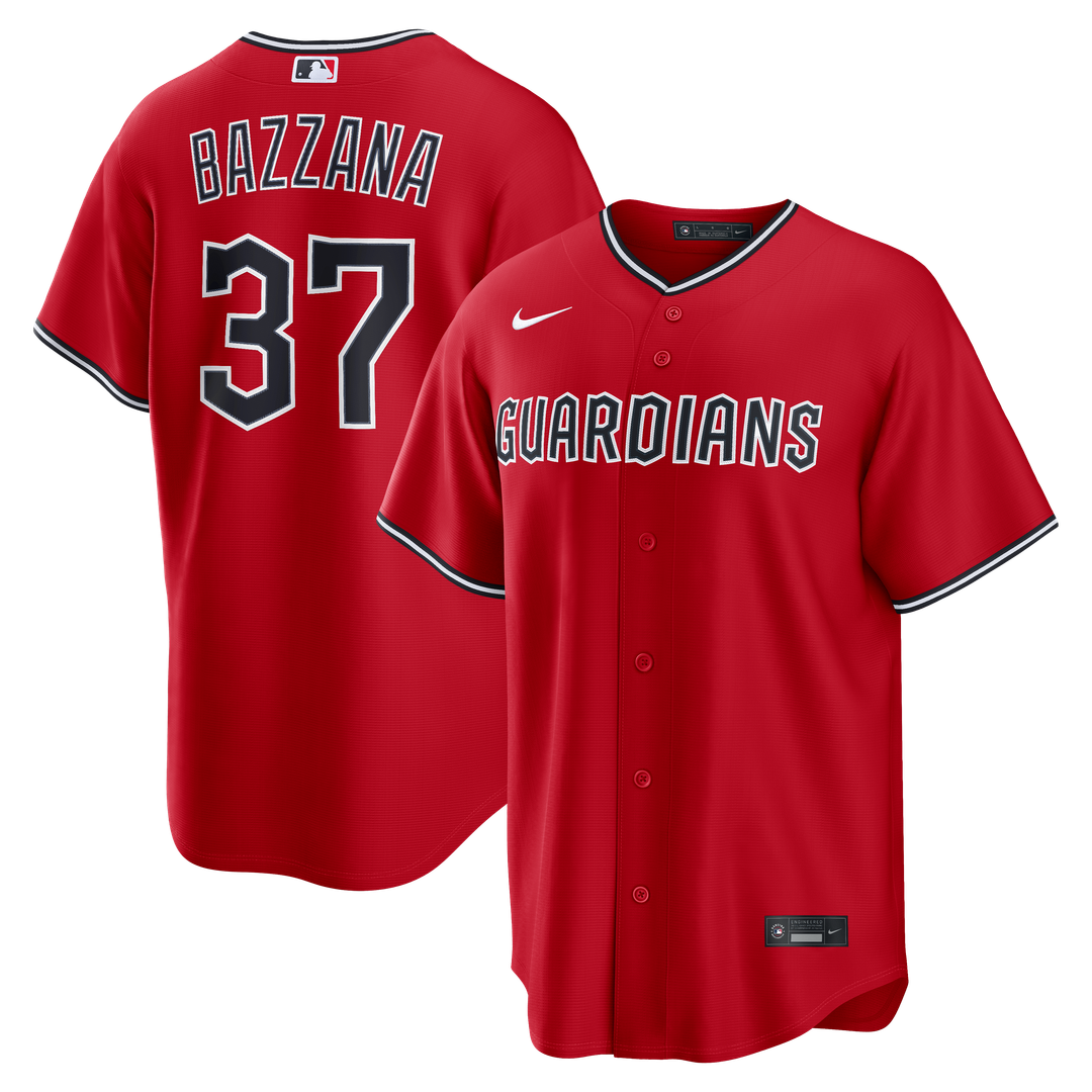 Cleveland Guardians Travis Bazzana Nike Alternate Replica Jersey - Red MLB Team Jersey Baseball Fan Apparel
