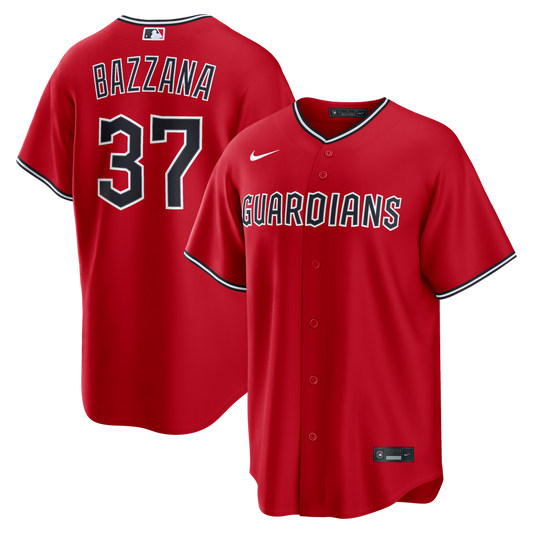 Cleveland Guardians Travis Bazzana Nike Alternate Replica Jersey - Red MLB Team Jersey Baseball Fan Apparel