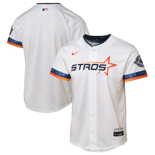 Houston Astros Nike Youth 2025 City Connect Limited Jersey - White MLB Team Jersey Baseball Fan Apparel