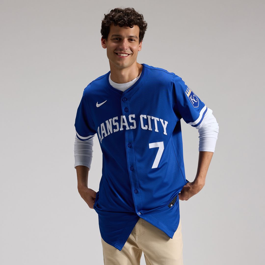 Kansas City Royals Bobby Witt Jr. Nike Home ElitePlayer Jersey - White MLB Team Jersey Baseball Fan Apparel