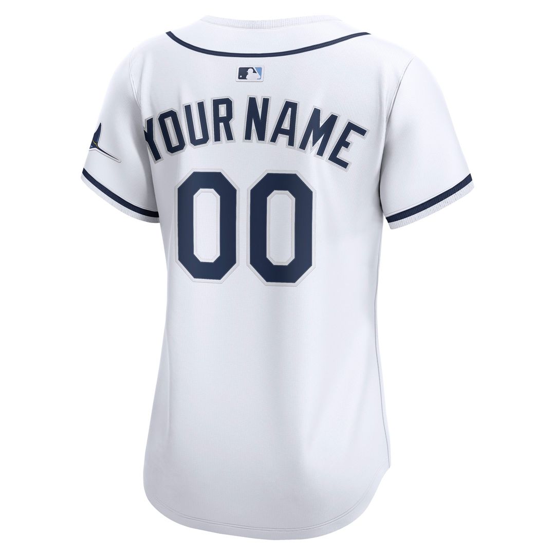 Tampa Bay Rays Nike Women's Home Limited Custom Jersey - White MLB Team Jersey Baseball Fan Apparel