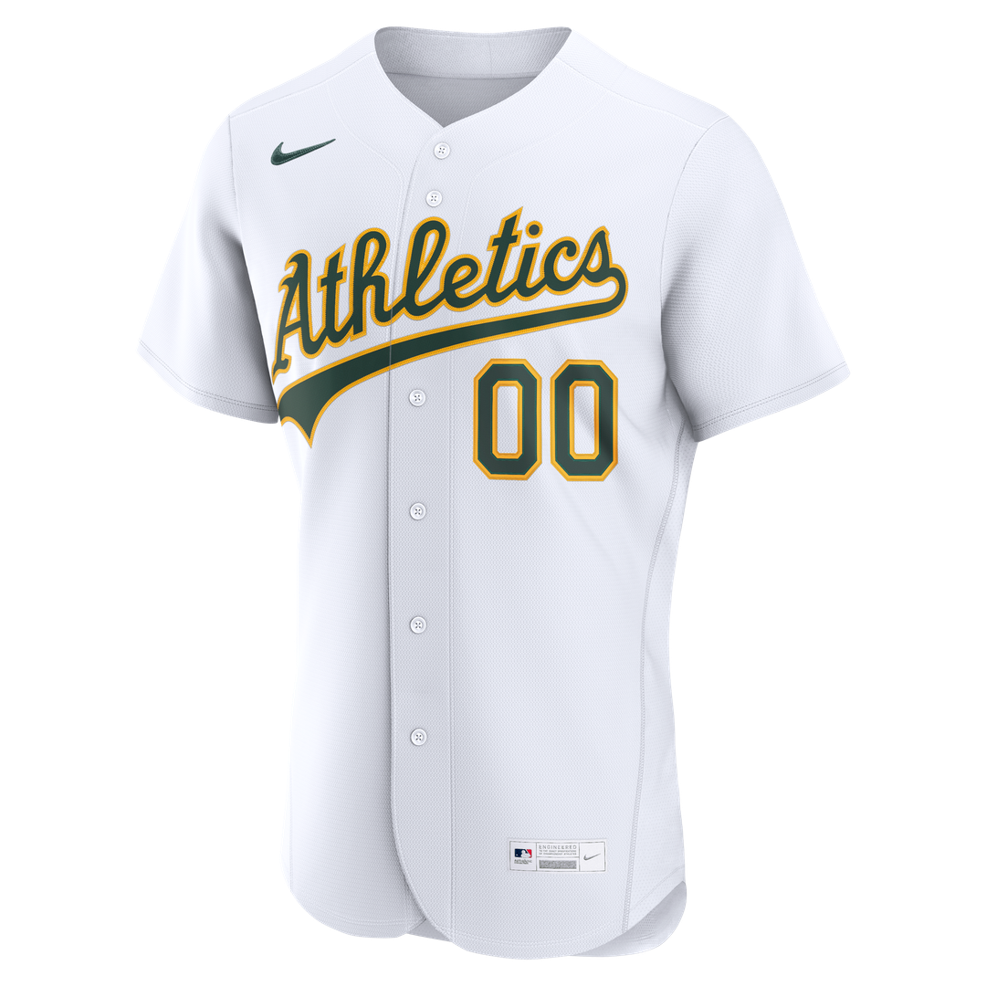Athletics Nike Home Authentic Custom Jersey - White MLB Team Jersey Baseball Fan Apparel