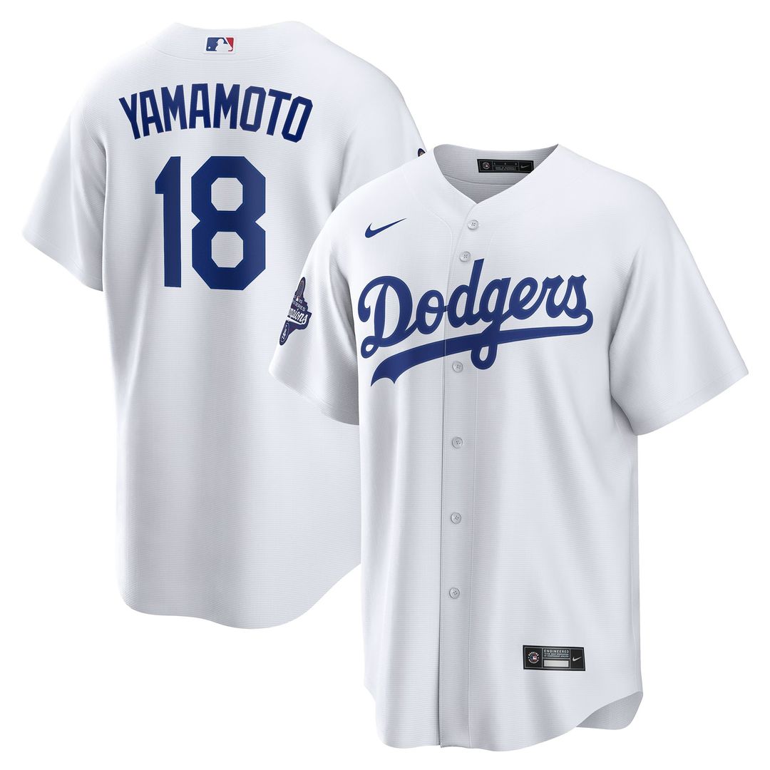 Los Angeles Dodgers Yoshinobu Yamamoto Nike 2025 World Series Champions Home Replica Jersey - White MLB Team Jersey Baseball Fan Apparel