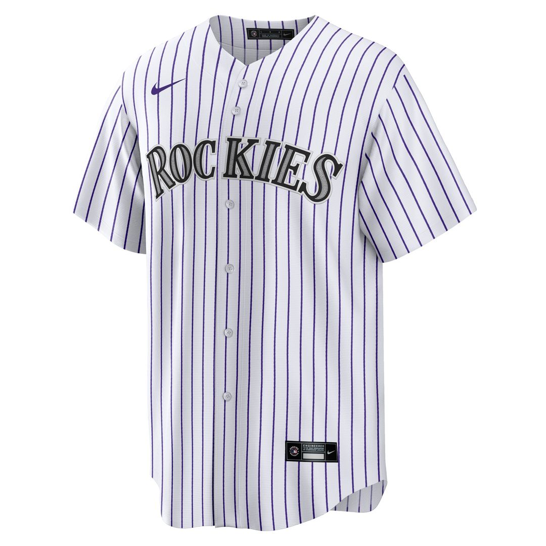 Colorado Rockies Jordan Beck Nike Home Replica Jersey - White MLB Team Jersey Baseball Fan Apparel