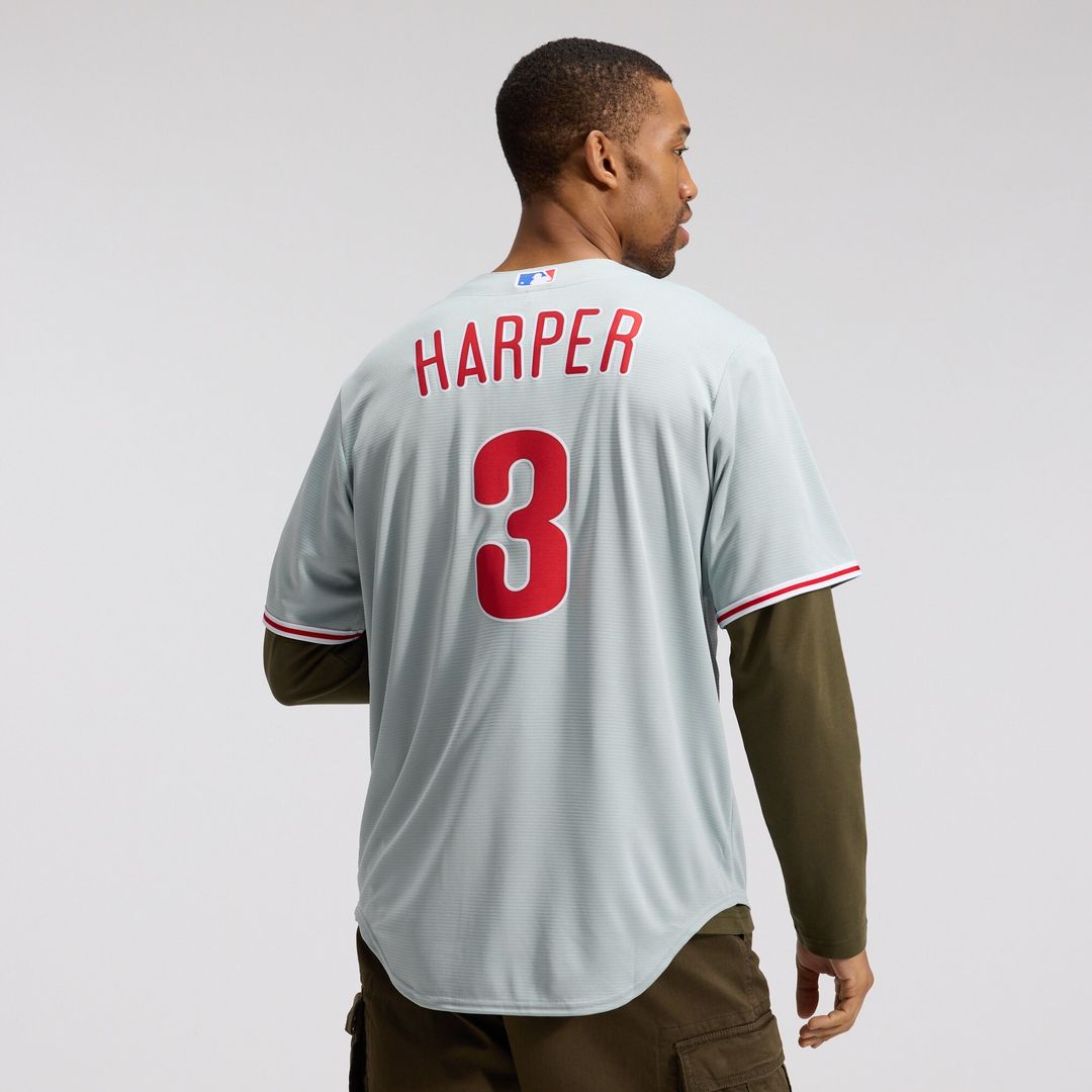 Philadelphia Phillies Bryce Harper Nike Road Replica Jersey - Gray MLB Team Jersey Baseball Fan Apparel