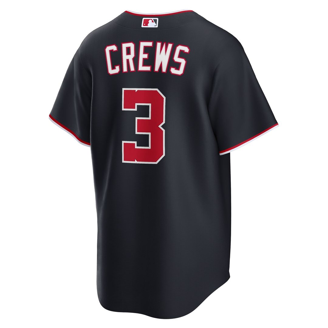 Washington Nationals Dylan Crews Nike Alternate Replica Jersey - Navy MLB Team Jersey Baseball Fan Apparel