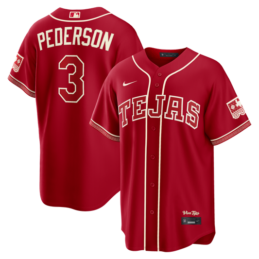 Texas Rangers Joc Pederson Nike 2026 City Connect Stadium Jersey - Red MLB Team Jersey Baseball Fan Apparel
