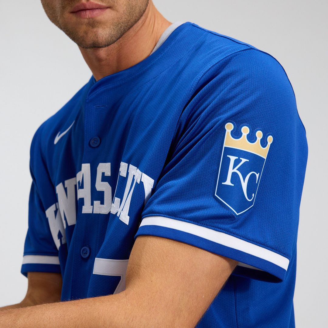 Kansas City Royals Bobby Witt Jr. Nike Alternate 2 Limited Player Jersey - Royal MLB Team Jersey Baseball Fan Apparel