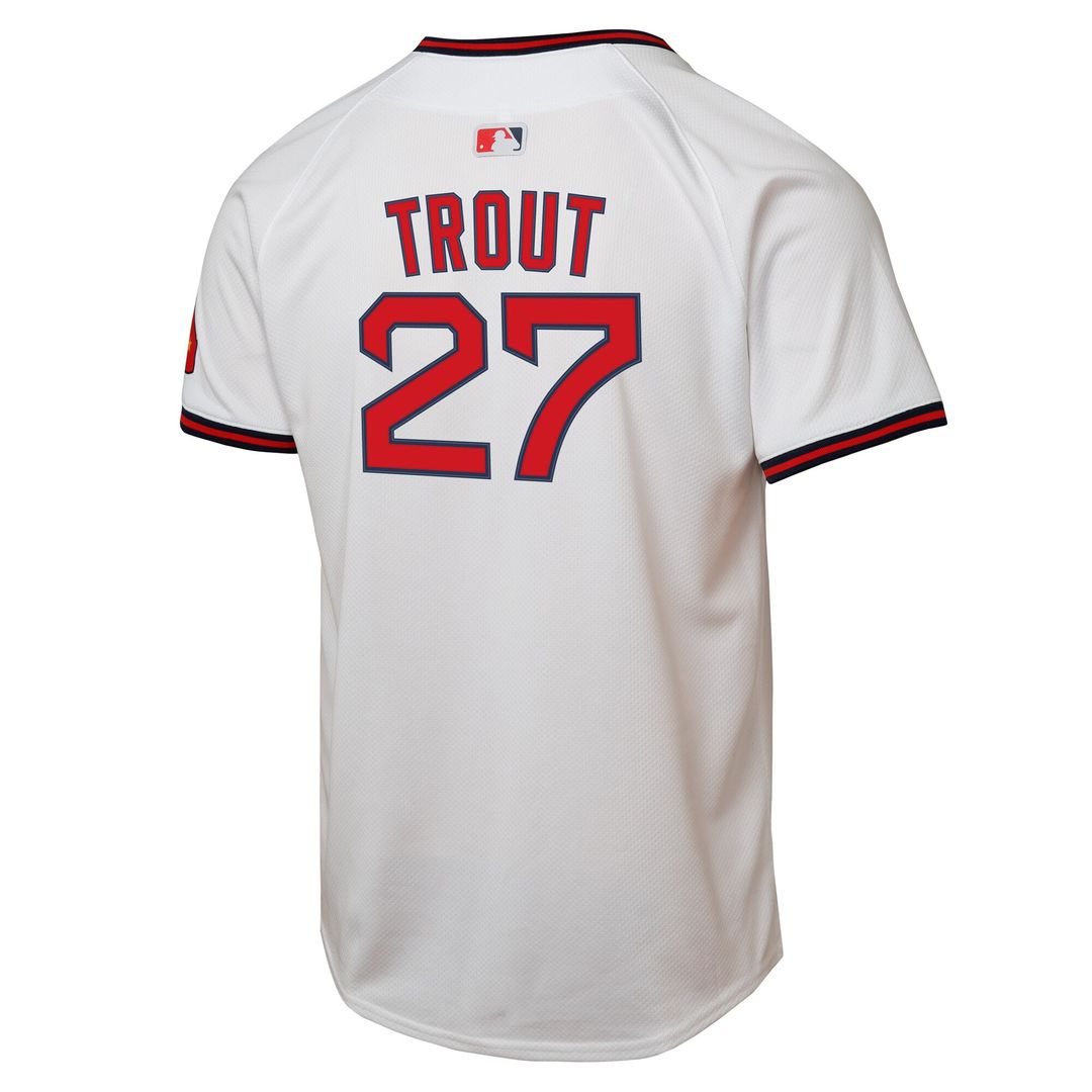 Los Angeles Angels Mike Trout Nike Youth Alternate 2 Limited Player Jersey - White MLB Team Jersey Baseball Fan Apparel