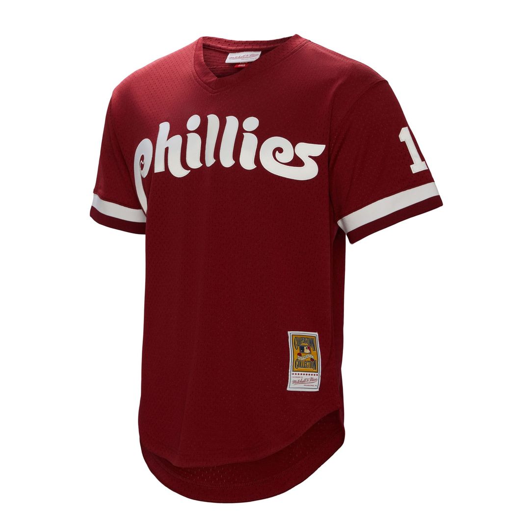 Philadelphia Phillies John Kruk Mitchell & Ness Big & Tall Cooperstown Mesh Batting Practice Jersey - Burgundy MLB Team Jersey Baseball Fan Apparel