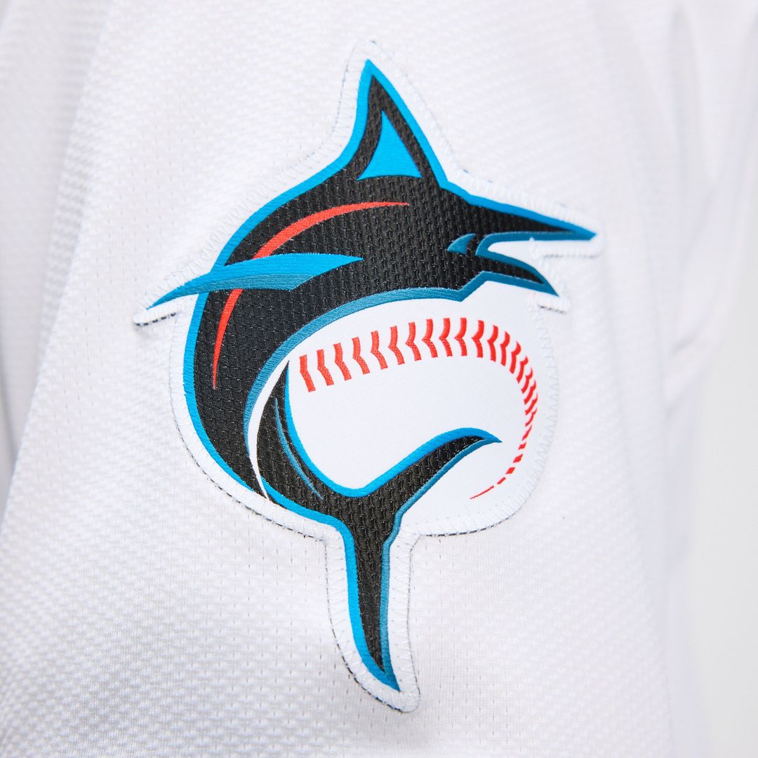 Miami Marlins Nike Home Elite Jersey - White MLB Team Jersey Baseball Fan Apparel