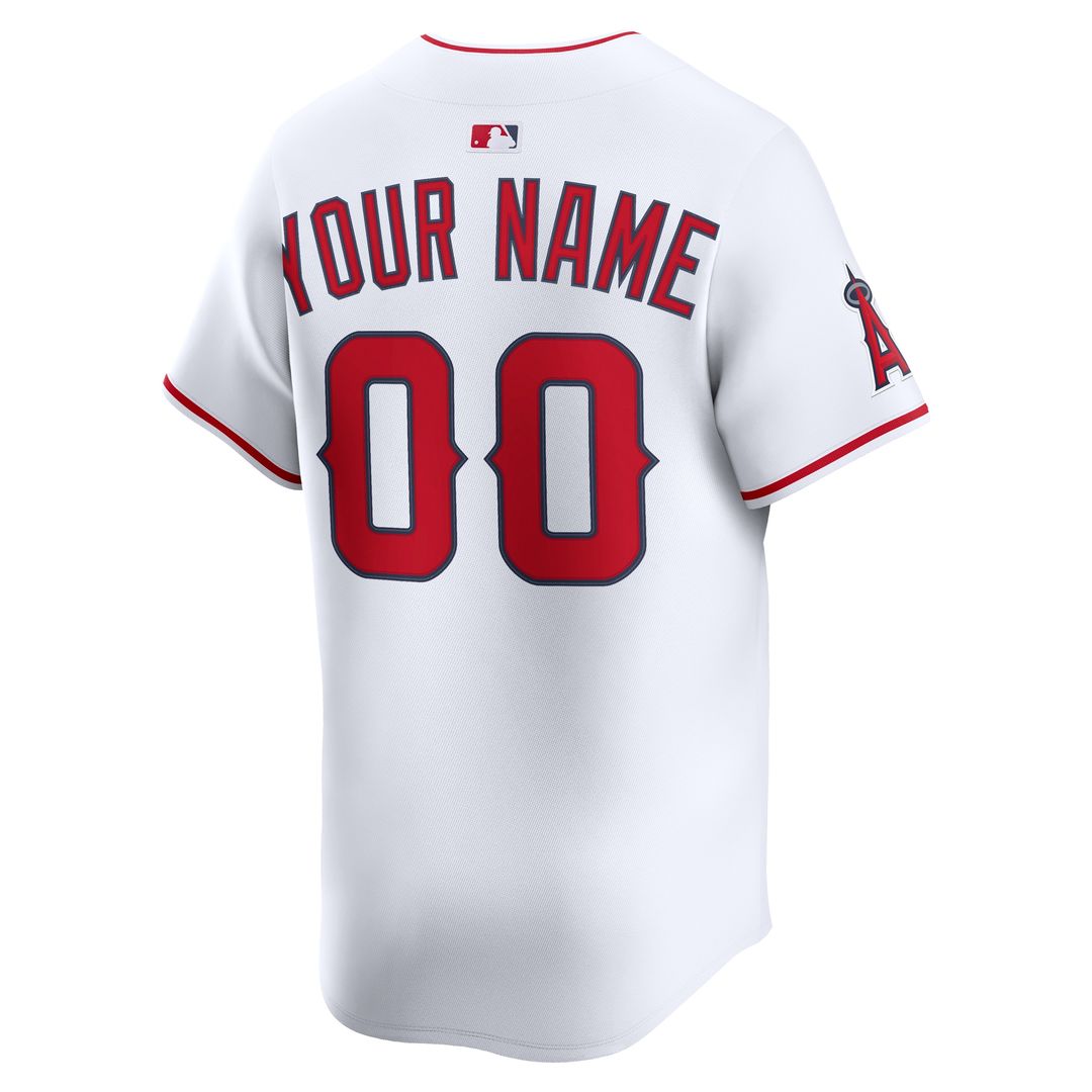 Los Angeles Angels Nike Home Limited Custom Jersey - White MLB Team Jersey Baseball Fan Apparel