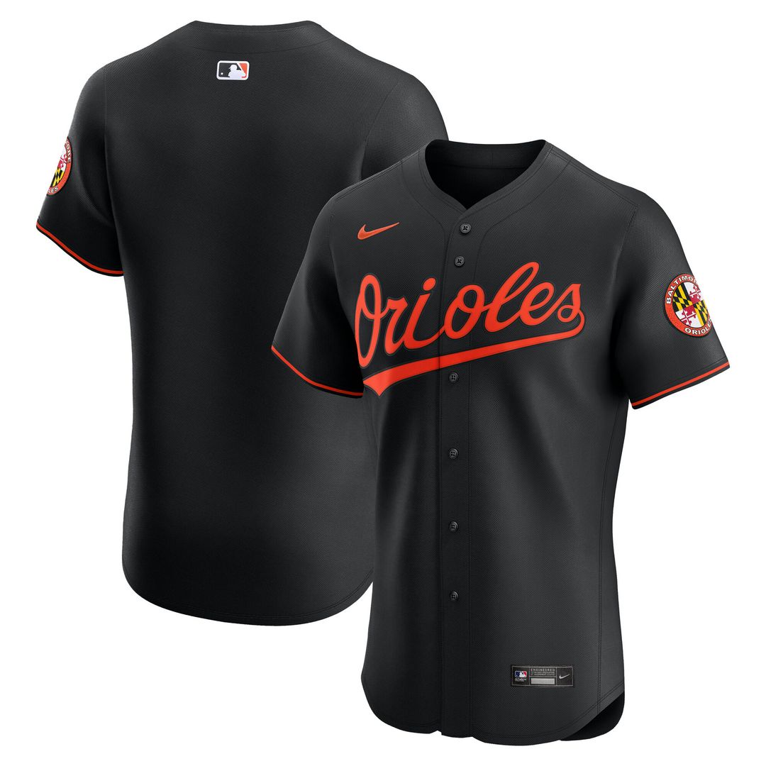 Baltimore Orioles Nike Alternate Elite Jersey - Black MLB Team Jersey Baseball Fan Apparel