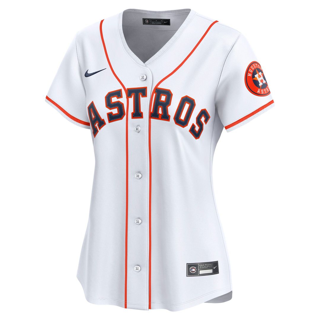 Houston Astros Nike Home Women's Limited Jersey - White MLB Team Jersey Baseball Fan Apparel
